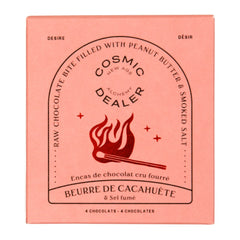 Cosmic Alchemy Dealer Schokolade – rosa Karton mit 4 Stücken, Erdnussbutter & geräuchertem Salz – Genuss