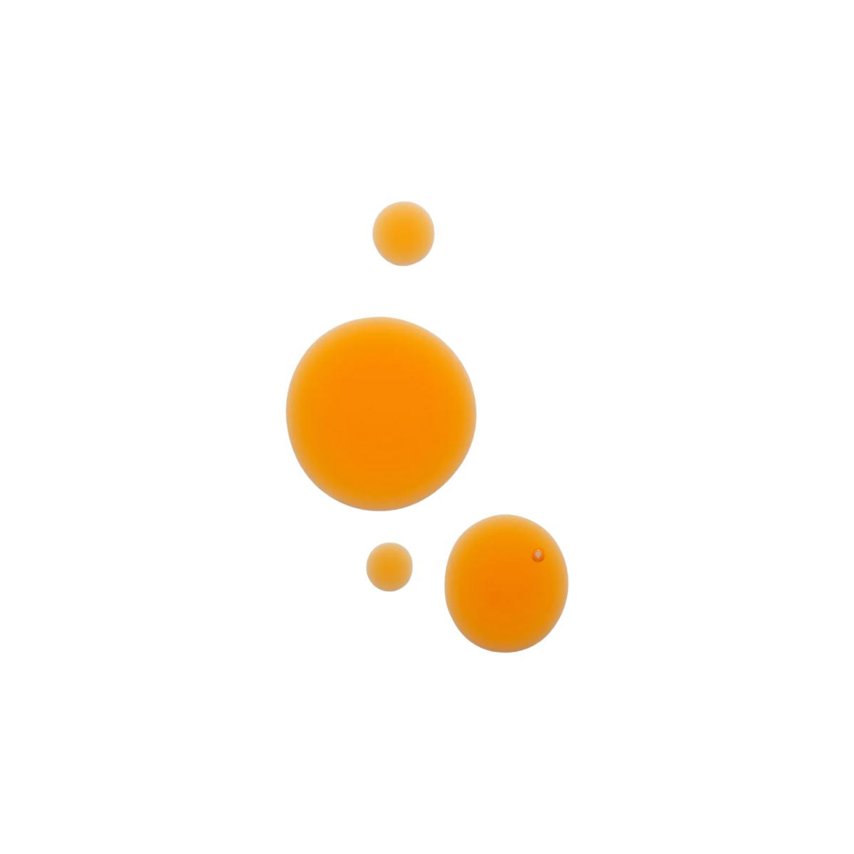 Bakuchiol Anti-ageing Oil – golden oil droplets on white background – skin care