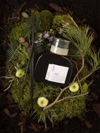 atype Ambiance Pure Rebirth Room Fragrance 250ml – black bottle with ceramic cap, moss and pine branches background – room fragrance