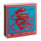 Simply Superior Year of the Snake – matchbox with red snake on blue background – decor