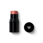 Lip to Cheek Blush – schwarzer Stift mit rosafarbenem Rouge, weißer Hintergrund – Gesichts Make-up