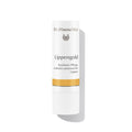 Dr. Hauschka Lippengold – weißer Lippenstift-Tube mit goldener Linie, weißem Hintergrund – Lippenpflege