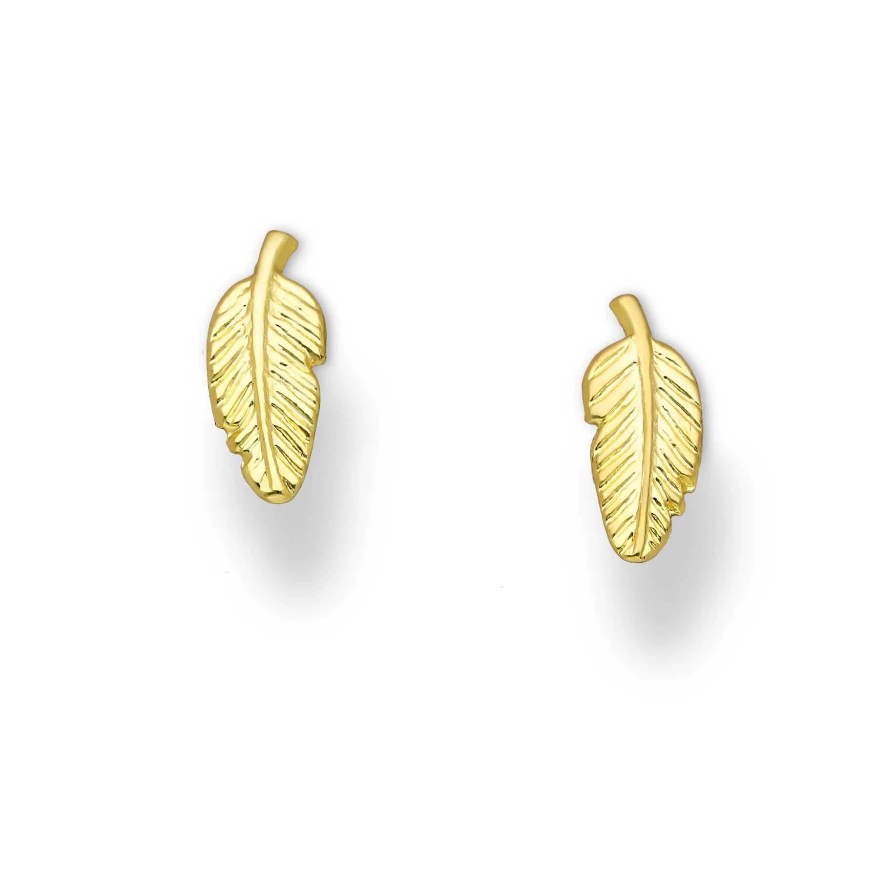 Uganda Gold Leaf Stud Earrings