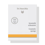 Dr. Hauschka Kosmetikschwamm – weißes Kartonpaket mit orangefarbenem Streifen, weißer Hintergrund – Make-up