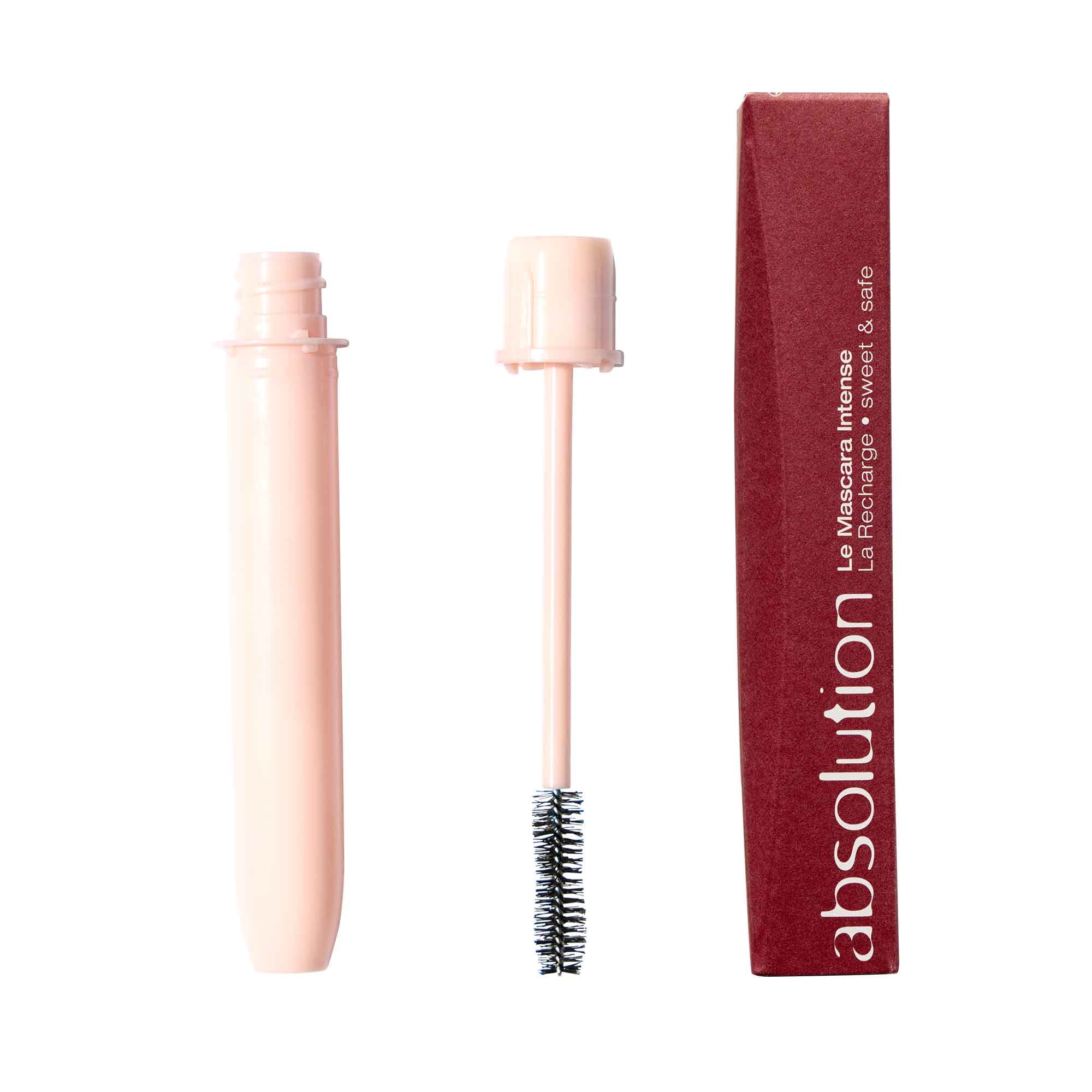 absolution Le Mascara Intense Nachfüllung 7ml – rosafarbener Tube, weißer Hintergrund – Wimpernmakeup