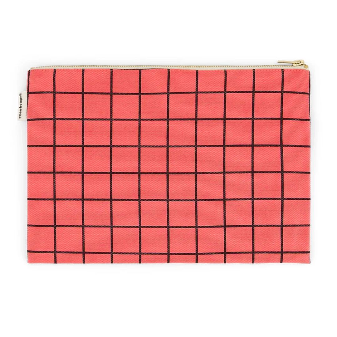 Lili Pouch School Check Funky Pink