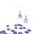 Hoop Earring Violet Clover