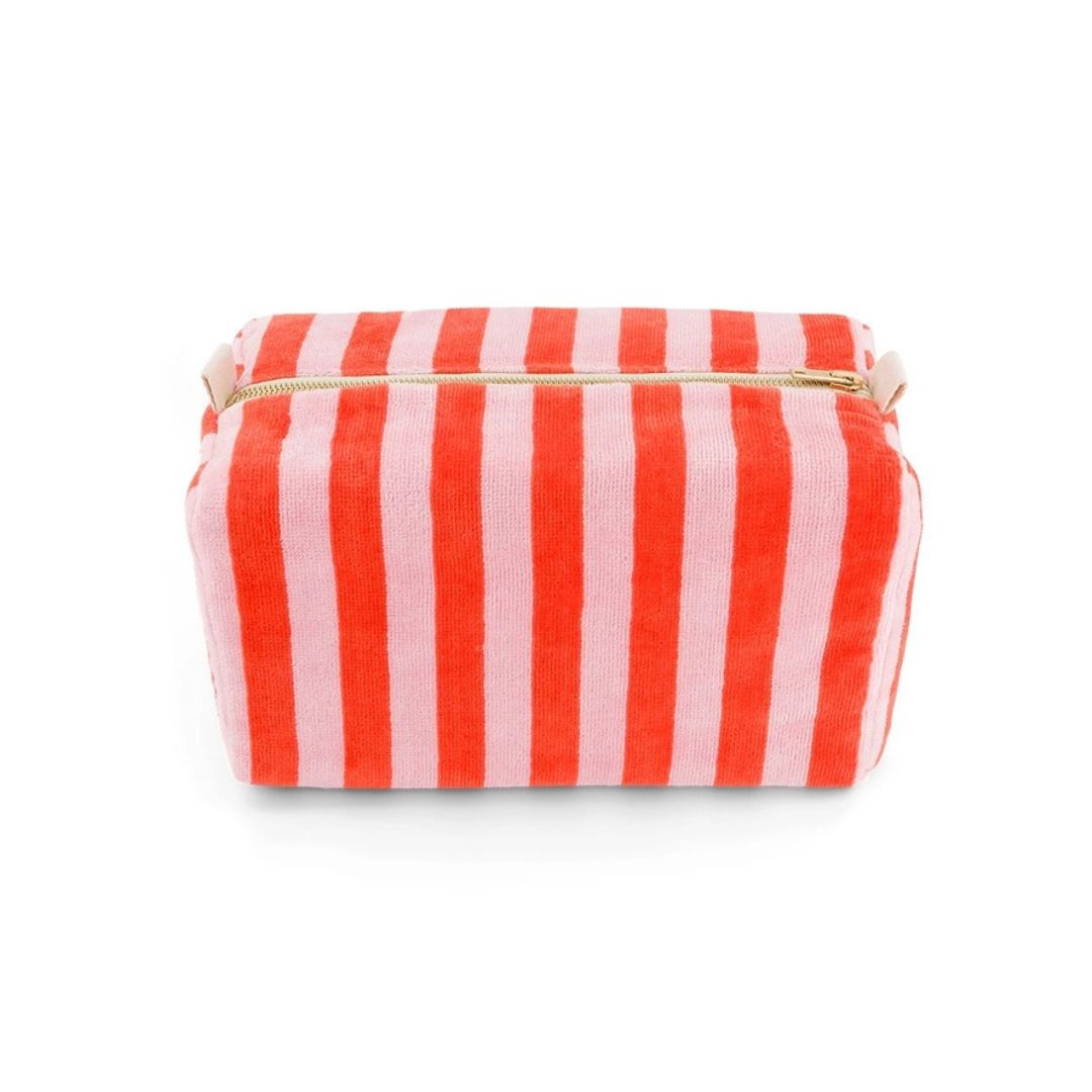 Vic Pouch Terry Stripes Pink/tomato