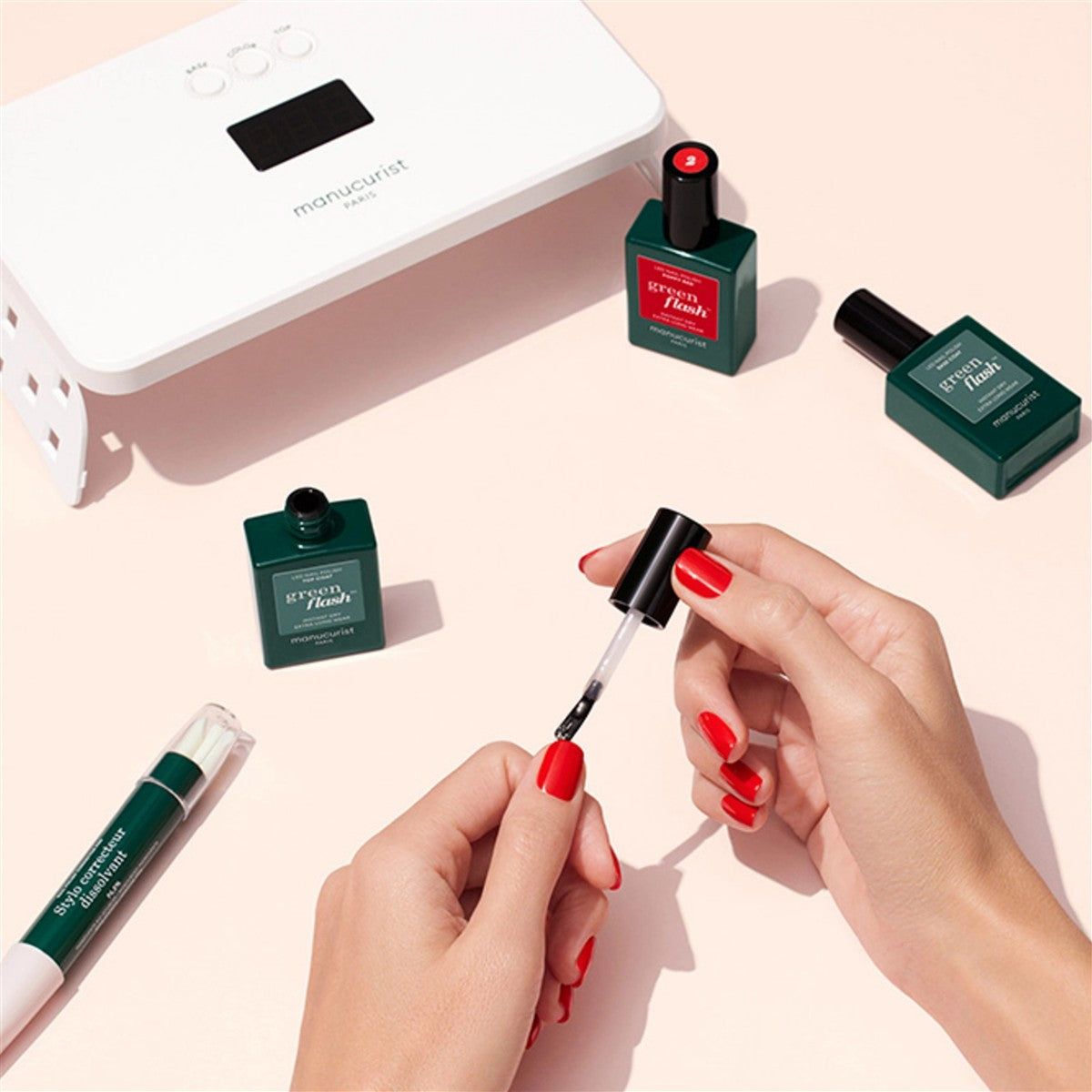 Green Flash Mani Led Poppy & Hortencia