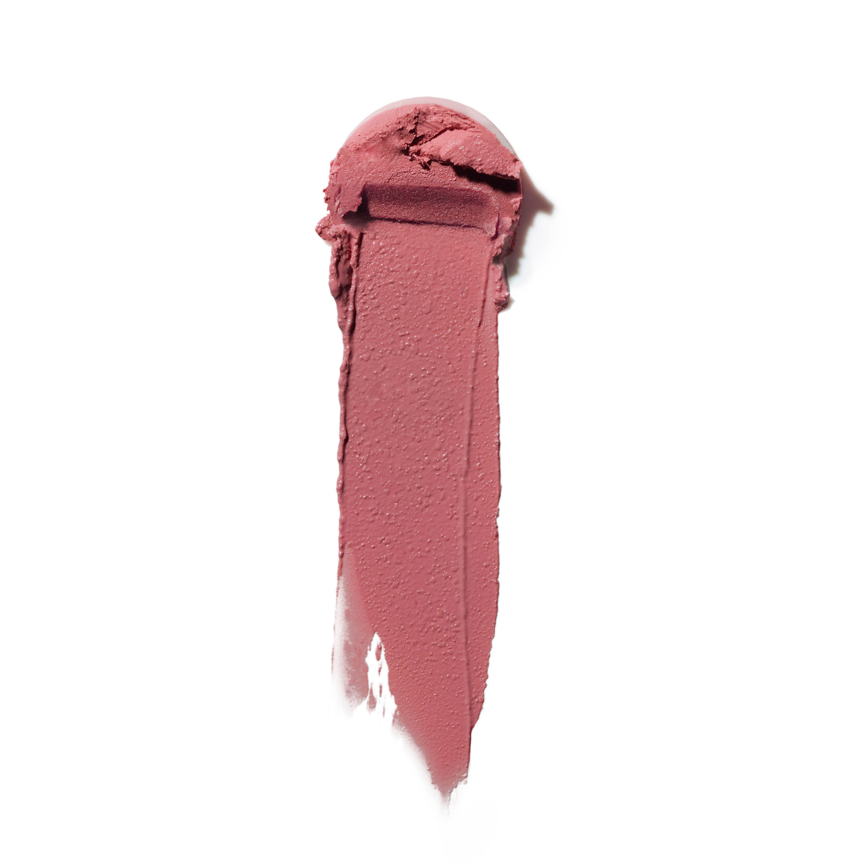 Pink texture swatch of the Multi-stick on a white background for natural makeup