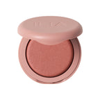 ILIA Soft Focus Blurring Blush in a pink compact jar on a white background, makeup