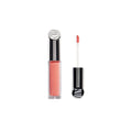 Lip Gloss Courage in a glass tube with a silver cap on a white background, lip care.