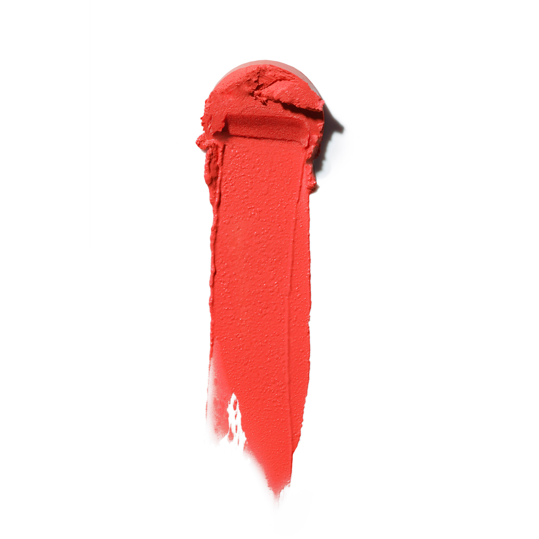 Red swatch of the Multi-stick on a white background for natural makeup