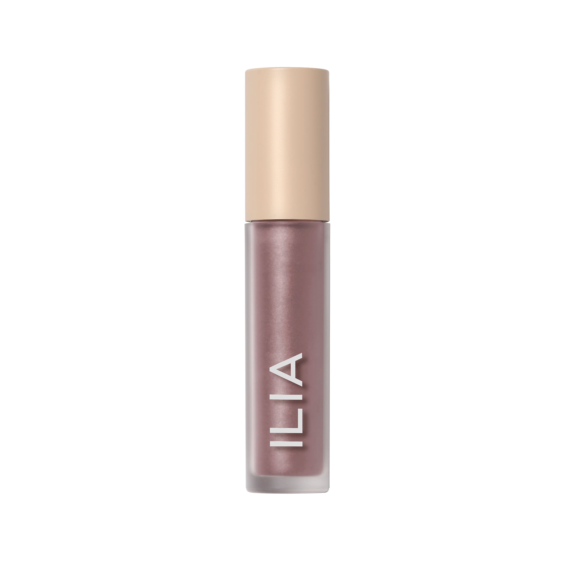 ILIA Liquid Powder Chromatic Eye Tint in einer Flasche mit beigem Verschluss auf weißem Hintergrund, Augen-Make-up