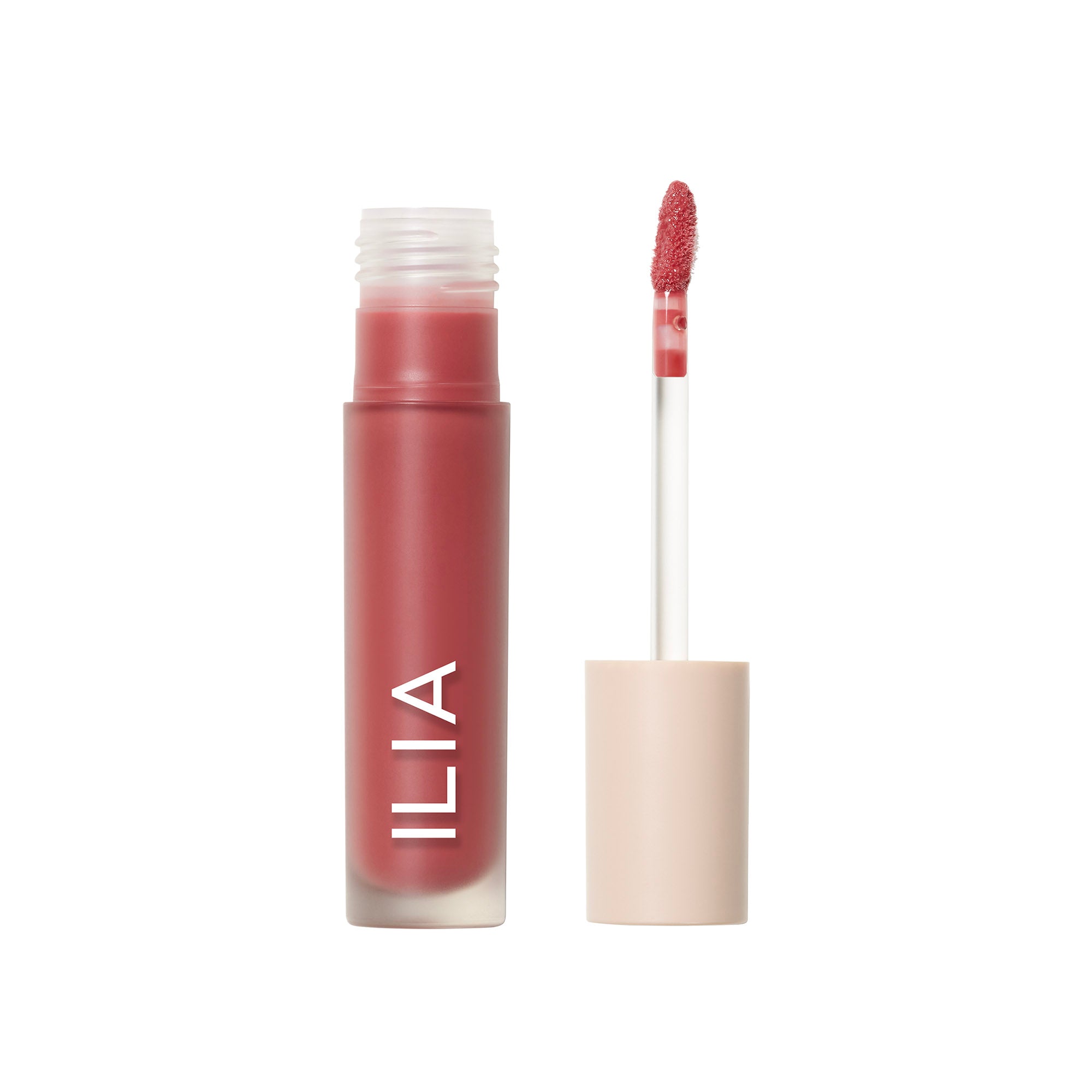 ILIA Overglaze Hydrating Lip Gloss mit hellem Verschluss vor weißem Hintergrund, Lippenpflege