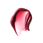 Ein dunkelrosa Swatch des Overglaze Hydrating Lip Gloss auf weißem Hintergrund, feuchtigkeitsspendendes Lippenpflegeprodukt.