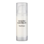 Susanne Kaufmann Hand Cream in a bottle with pump dispenser on white background, skin care.