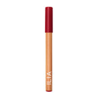 ILIA Lip Sketch Hydrating Crayon wooden tube with red cap on white background, lip care