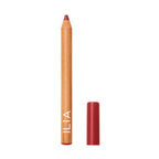 ILIA Lip Sketch Hydrating Crayon lip pencil with wood finish and red cap on white background, lip care