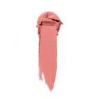 Pink smear of Multi-stick on white background, makeup