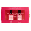 Manucurist All About Jellies Kit featuring two pink nail polish bottles in a pink box, nail care.