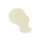 Texture of Klärendes Reinigungsgel as a light yellow drop on a white background, skin care