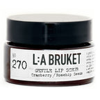 L:A Bruket No. 270 Gentle Lip Scrub im dunklen Glastiegel mit schwarzem Deckel auf weißem Grund, Lippenpflege