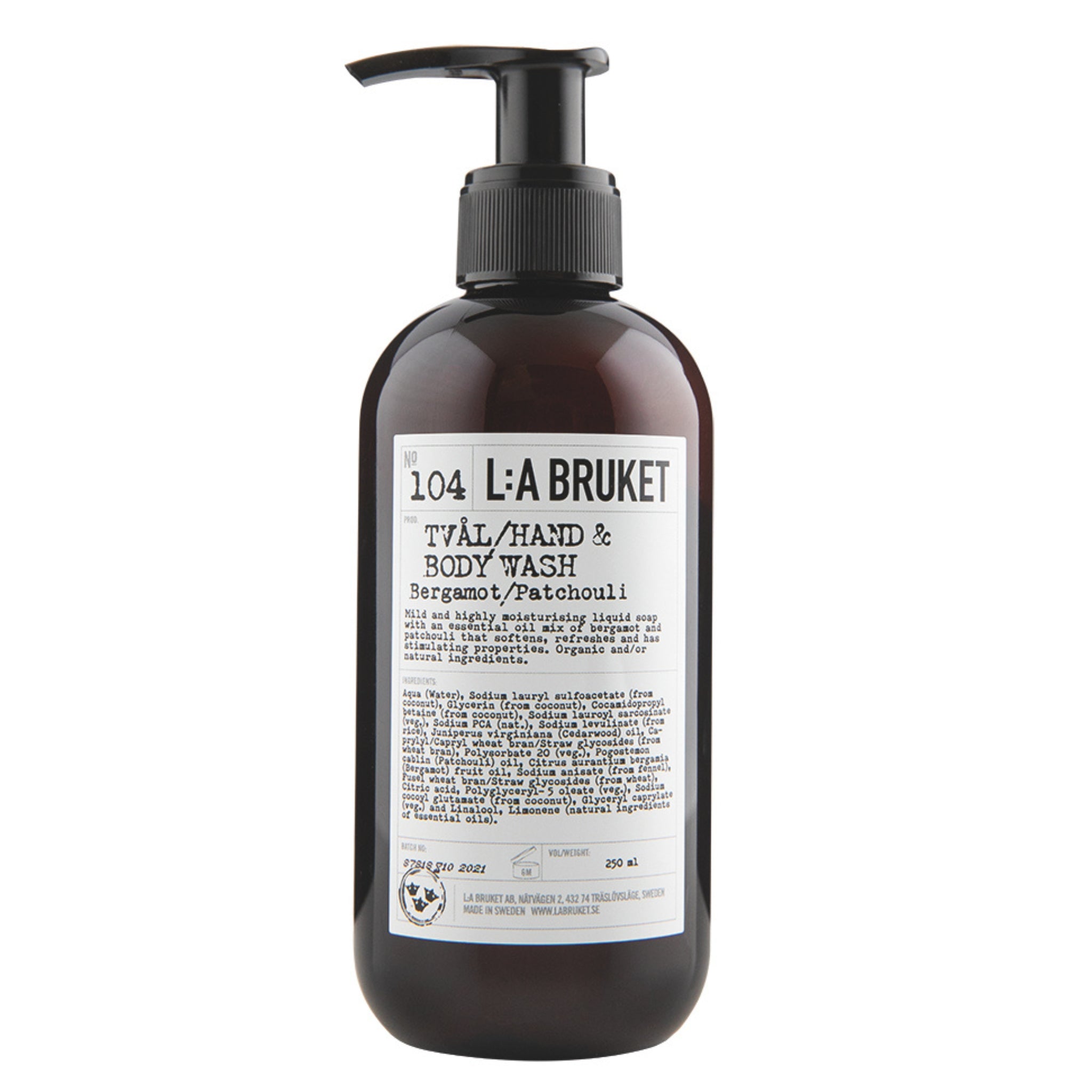 No. 104 Tval/hand & Body Wash Bergamot/patchouli
