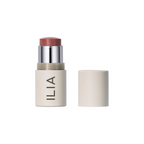 ILIA Multi-stick in a cream-colored tube with silver detailing on white background, makeup