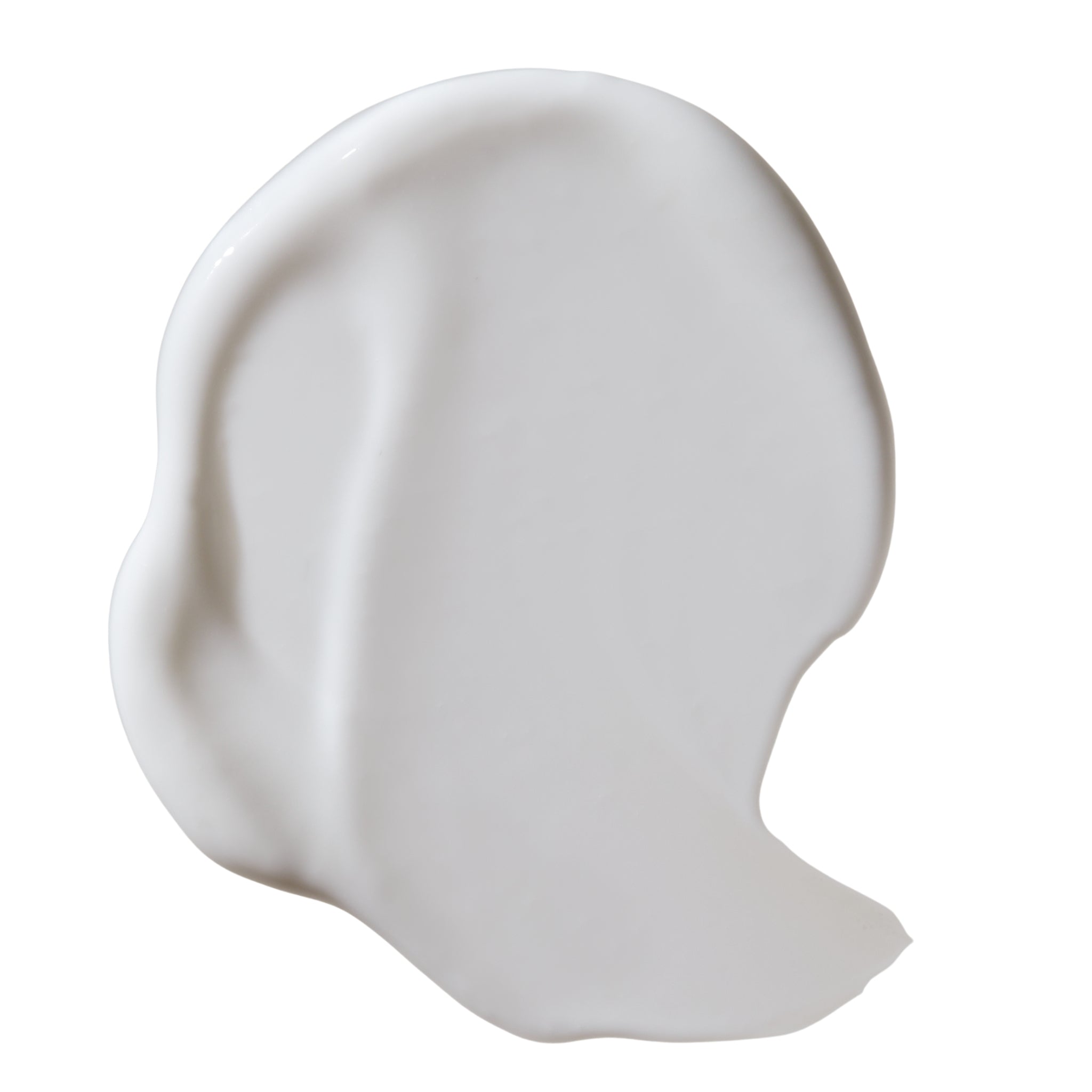 White texture of the Pflegende Reinigungsmilch on white background, skin care