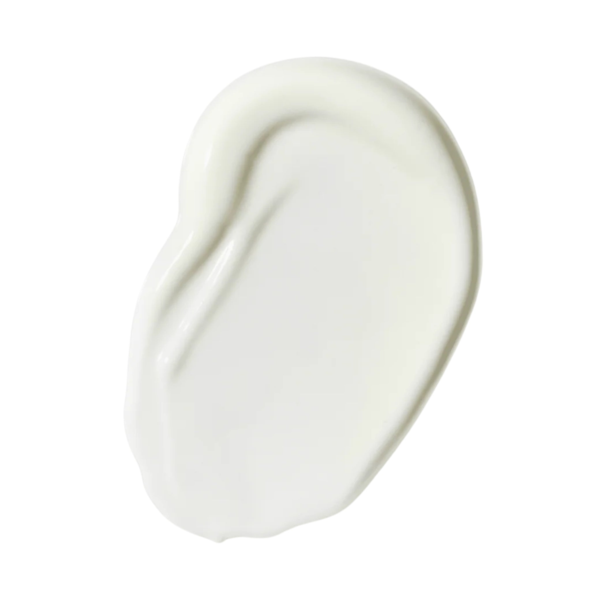 Textur der Rejuvenating Night Cream, weißer Creme-Klecks auf weißem Hintergrund, Hautpflege