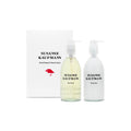 Susanne Kaufmann Hand Soap and Hand Lotion in pump bottles on a white background, skin care