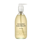 Susanne Kaufmann hand soap in a transparent bottle with white pump dispenser on white background, skin care