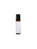 Scandi Autumn Aroma Roll-On in a brown glass bottle with a black cap on a black background, aromatherapy