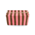 Vic Pouch Canvas Stripes Funky Pink/olive