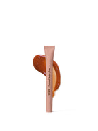 YOPE Lana V Caramel Butter Glaze in a beige tube against a white background, lip care.