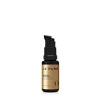 LE PURE Sensual Opulence – schwarze Glasflasche 15ml, Pumpverschluss, goldene Etikette, weißer Hintergrund – Gesichtsöl