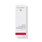 Dr. Hauschka Zitronen Lemongrass Pflegeöl – weißes Karton 75ml, roter Streifen, weißer Hintergrund – Körperpflege