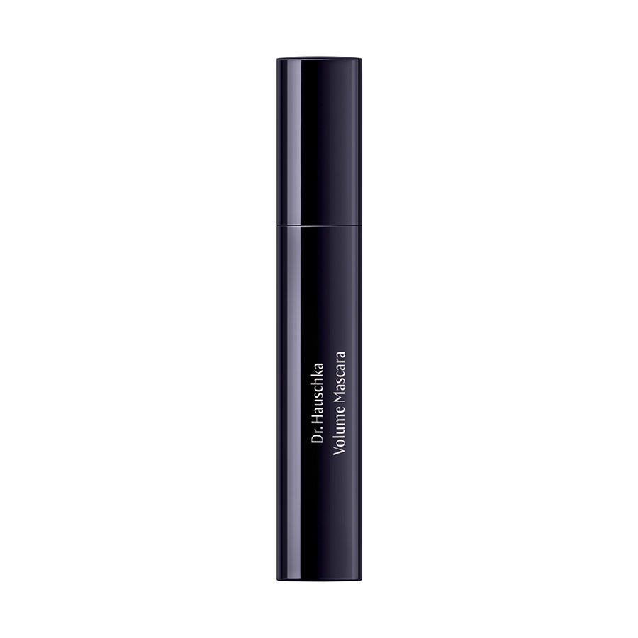 Dr. Hauschka Volume Mascara 02 Braun – schwarzer Tubus, glatter Deckel, weißer Hintergrund – Wimpernmake-up