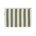 Lili Pouch Stripes Olive/aqua