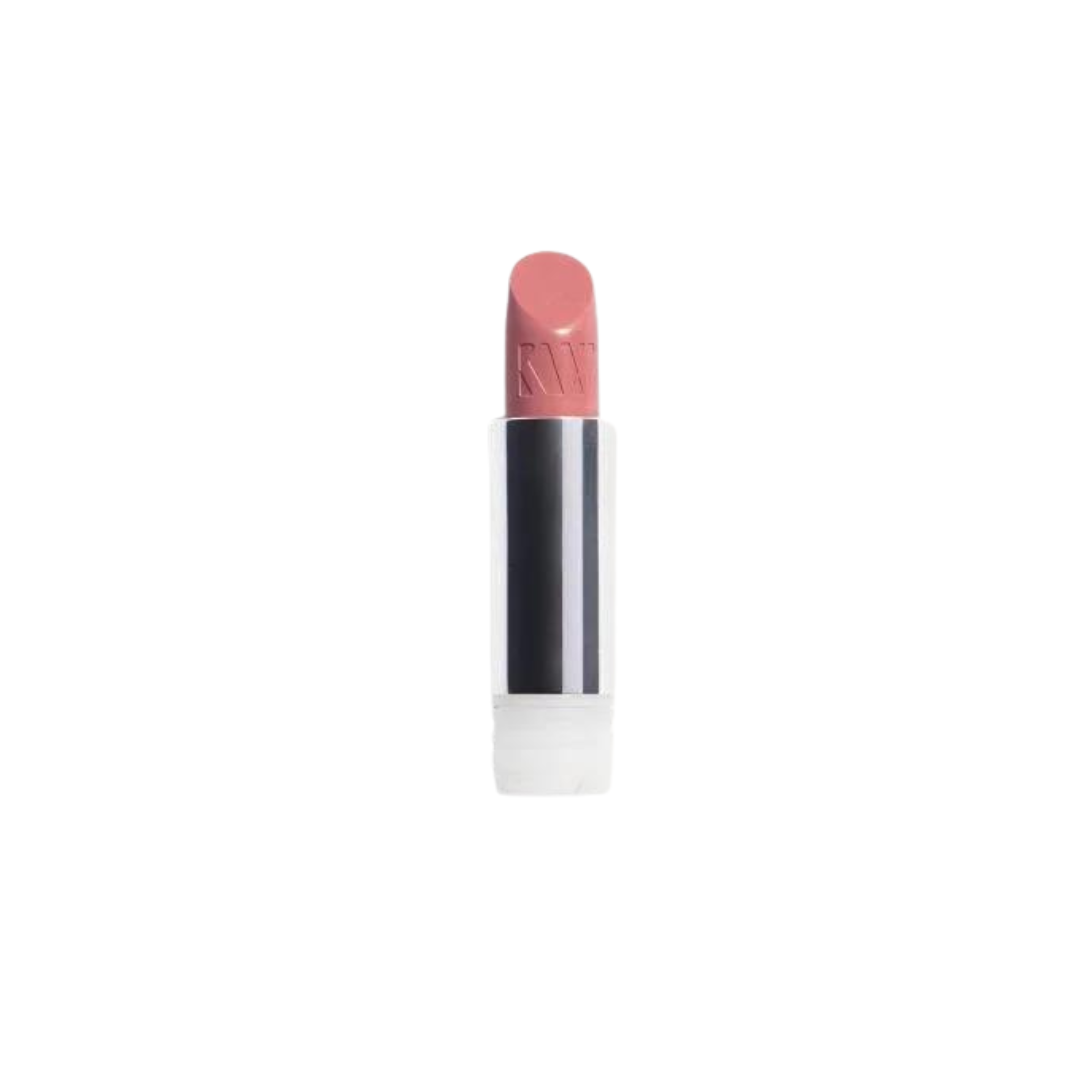 Lip Stick Serene Nude Refill – rosafarbener Lippenstift in transparenter Tube, weißer Hintergrund – Make-up