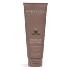 INNERSNSE Inner Glow Body Scrub – braune Tube 200ml, brauner Deckel, weißer Hintergrund – Körperpflege