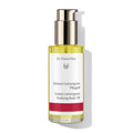 Dr. Hauschka Zitronen Lemongrass Pflegeöl – klares Glasfläschchen mit Pumpverschluss, weiß-rotes Etikett, weißer Hintergrund – Körperpflege
