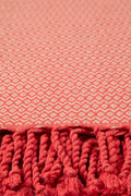 Hamamtuch Samos Fuchsia Beige