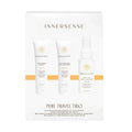 Innersense Pure Travel Trio – weiße Tubes und Sprayflasche, 59 ml, goldene Akzente, weißer Hintergrund – Haarpflege
