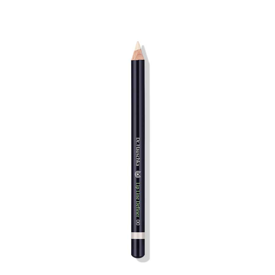 Dr. Hauschka Lip Line Definer 00 – schwarzer Stift, transparente Spitze, weißer Hintergrund – Lippenkontur