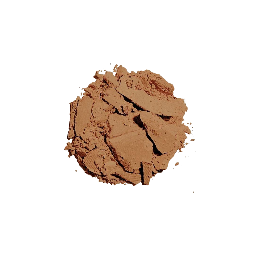 Pressed Powder Bronzer Bask Refill – brauner Puder, weißer Hintergrund – Make-up