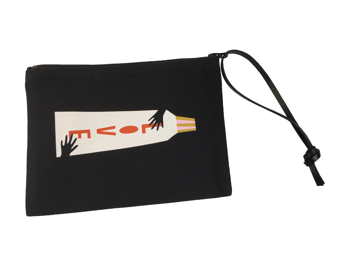 X the Colorful Crew Love Bag Black Leather Handle