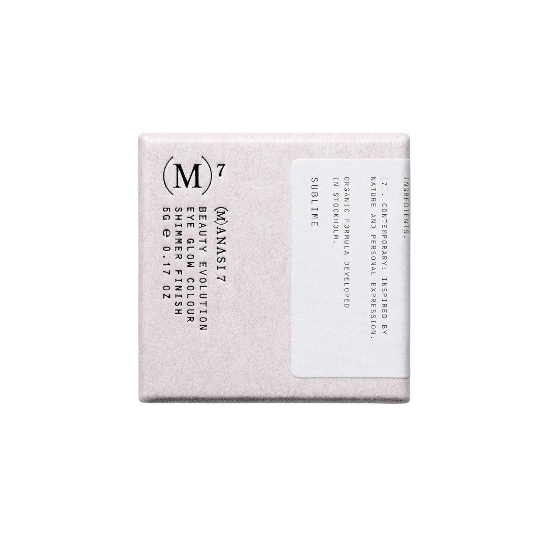 (M)ANAS17 Eye Glow Colour – cremefarbene Verpackung 5g, weißes Etikett, weißer Hintergrund – Augenmakeup