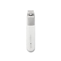 Kobako Nails Straight Shaped Nail Clippers – white casing, brushed stainless steel head, white background – nail care